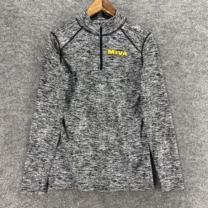 Mova Activewear Track Jacket Women M Medium Gray Zipper High Neck Long Sleeve